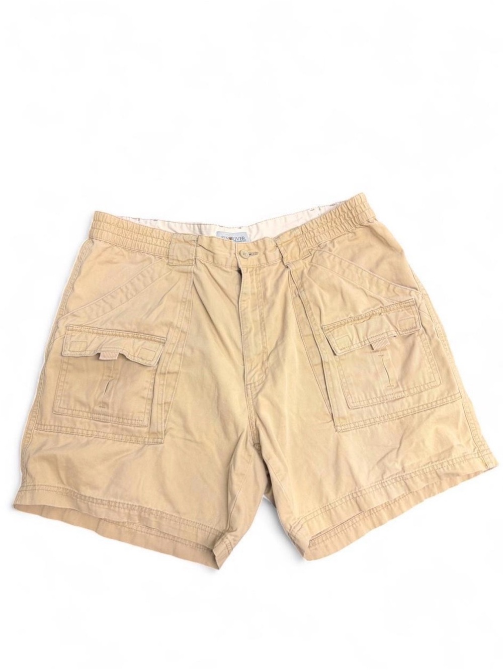Men's Tan Cargo Shorts with Utility Pockets